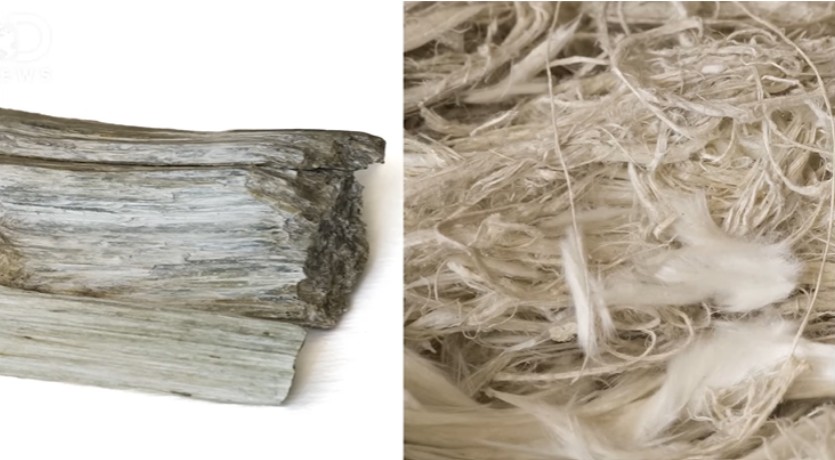 Asbestos is made up of microscopic filaments thinner than a human hair
