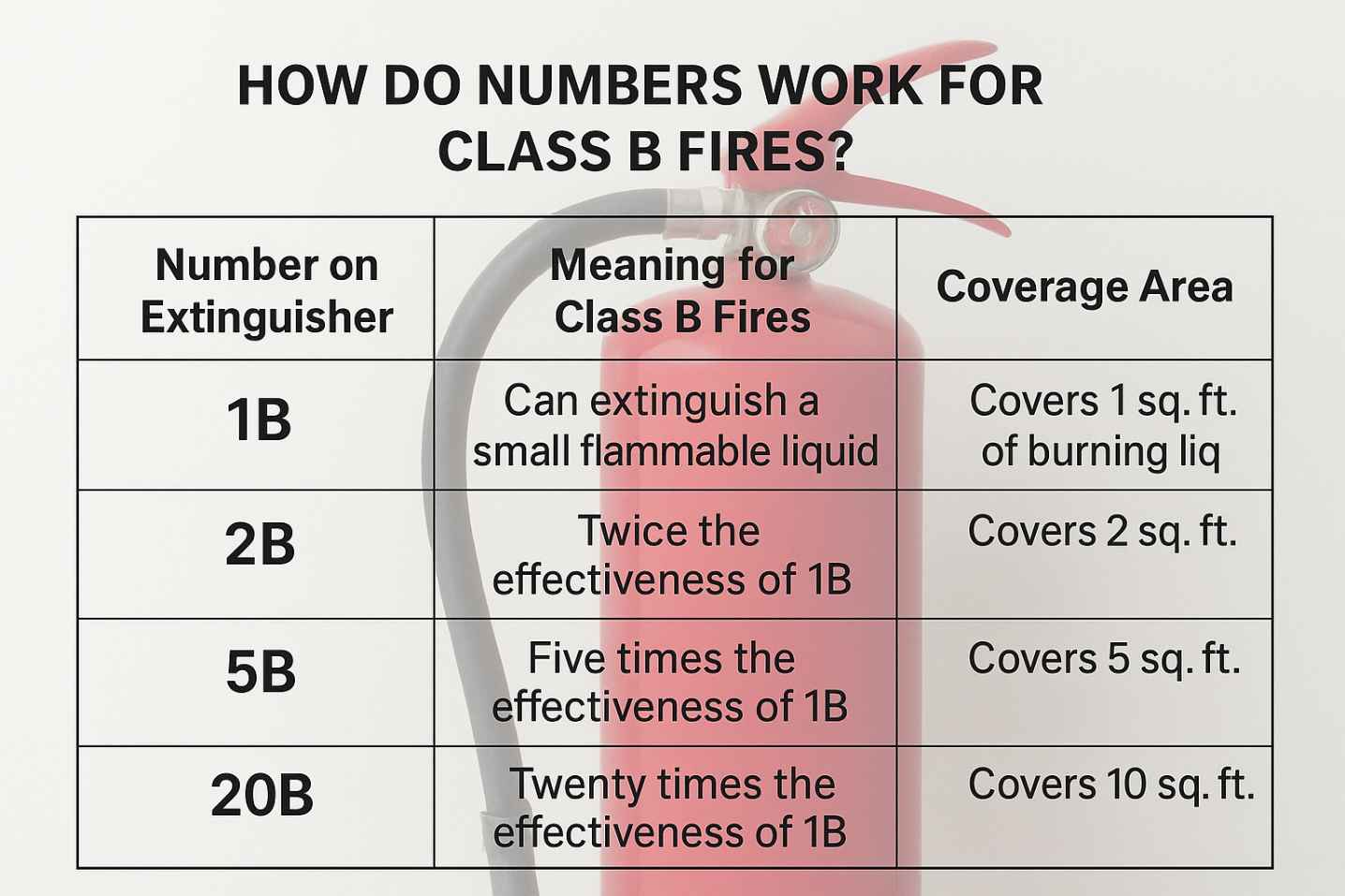 What the Numbers Mean for Class B Fires