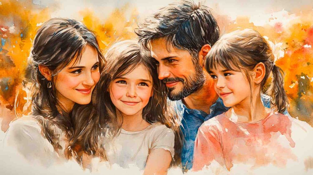 Custom Illustrated Family Portrait